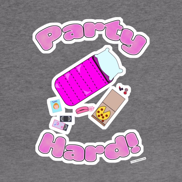 Slumber Party Hard Funny Slogan Cartoon Fun by Tshirtfort